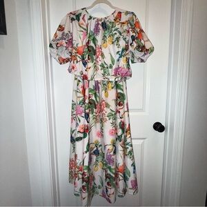 Calypso St. Barth | Floral Bird Print 2-Piece Set | Maxi Skirt & Blouse | Size S
